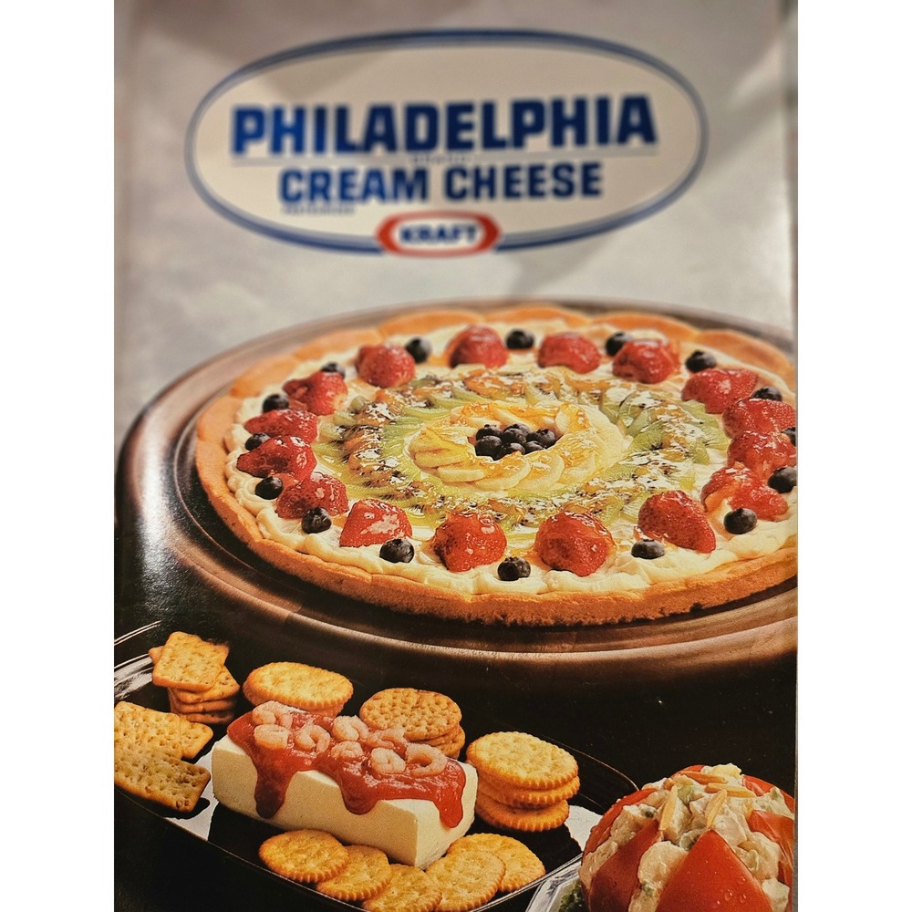 Vintage Philadelphia Cream Cheese Kraft Recipe Magazine Food Photography Retro